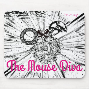 "The Mouse Diva" Mickey Head MOUSE PAD