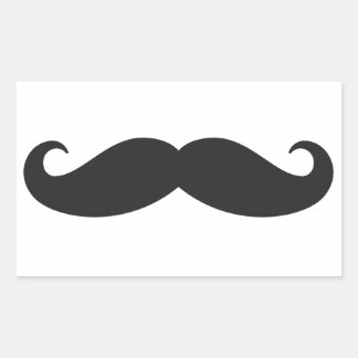 The moustache rectangular sticker