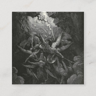 The Mouth Of Hell By Gustave Dore Square Business Card