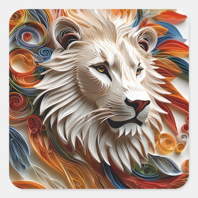 The movie Paper Cut Lion is a heartwarming tale of Square Sticker (Front)