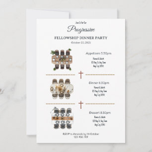 The Moving Feast Progressive Dinner Invitation