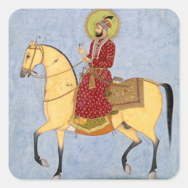 The Mughal Emperor Farrukhsiyar(1683-1719) (r.1713 Square Sticker (Front)
