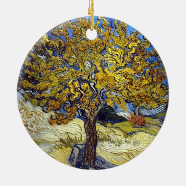 The Mulberry Tree. Vincent Van Gogh. Ceramic Tree Decoration (Back)