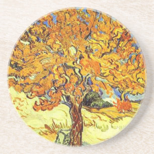 The Mulberry Tree, Vincent van Gogh. Vintage art Coaster