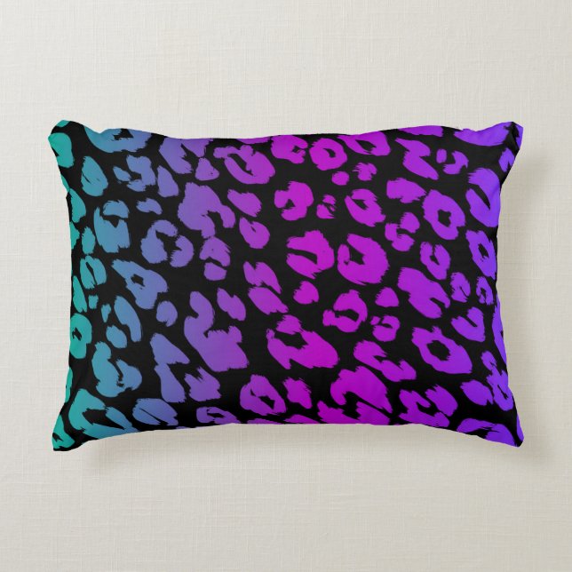 The Multi-Coloured Leopard Series Design 1 Decorative Cushion (Front)