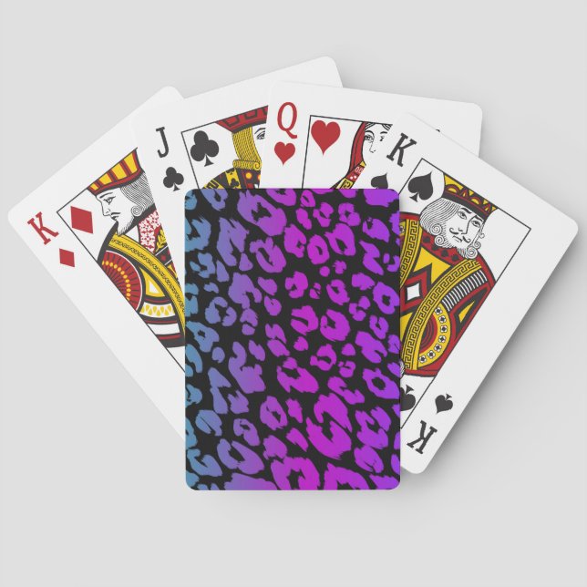 The Multi-Coloured Leopard Series Design 1 Playing Cards (Back)