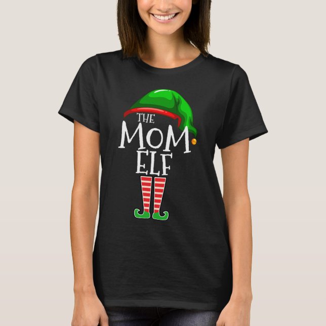 The Mum Elf Family Matching Group Christmas Gift M T-Shirt (Front)