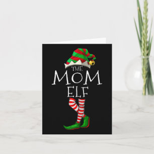 The Mum Elf Fun Christmas Matching Family Pajama  Card