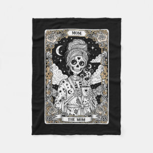 The mum tarot card skeleton vintage gothic mother fleece blanket