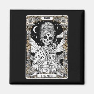 The mum tarot card skeleton vintage gothic mother magnet