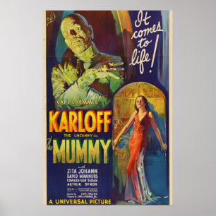 The Mummy932 Vintage Style Monster Movie Poster