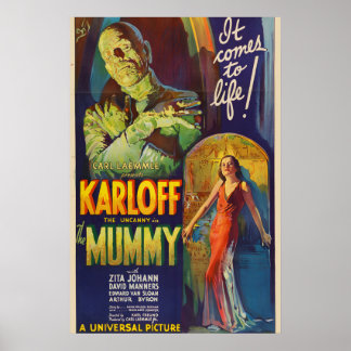 The Mummy932 Vintage Style Monster Movie Poster