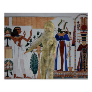 The Mummy escape from Egypt. Halloween Poster