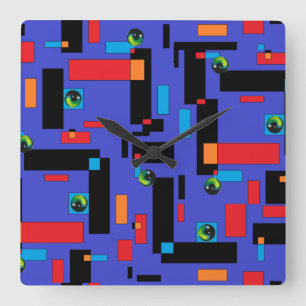 The Mummy I - Ken Gauge Abstract Art Square Wall Clock