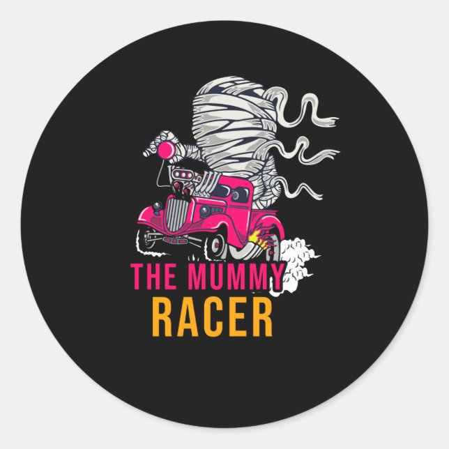 The Mummy Racer Classic Round Sticker (Front)