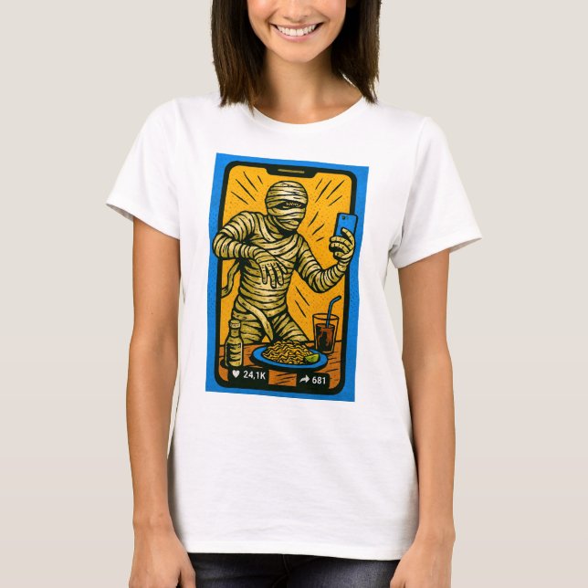 The Mummy Selfie - Classic Pop Art T-Shirt (Front)