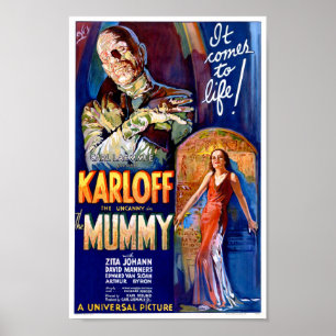 The Mummy Vintage Horror Movie Poster