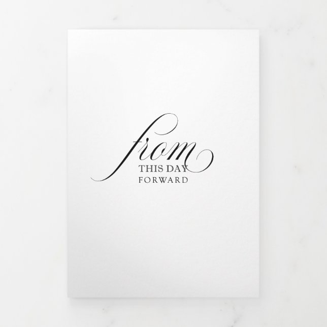 The Muna | Black & White Trifold Wedding Invite (Cover)