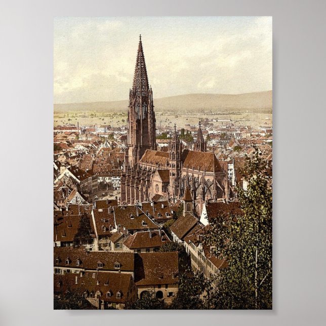 The Munster, Freiburg, Baden, Germany magnificent Poster (Front)