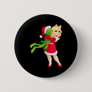 The Muppets Kermit Miss Ggy Christmas  6 Cm Round Badge