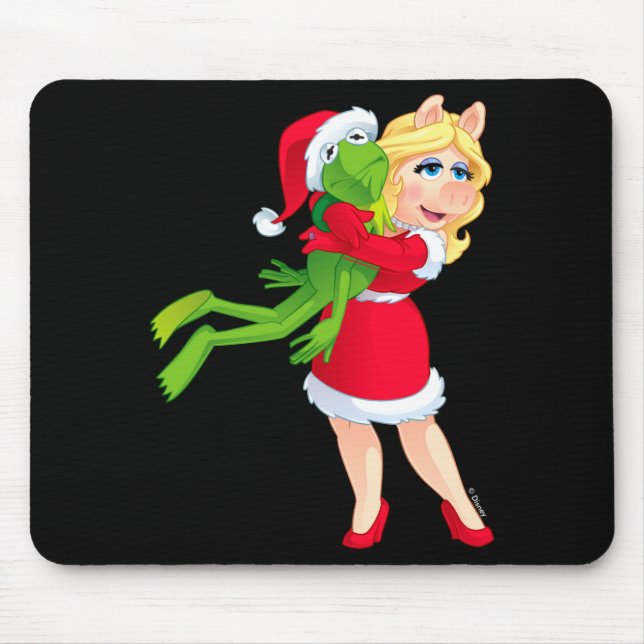The Muppets Kermit Miss Ggy Christmas  Mouse Mat (Front)