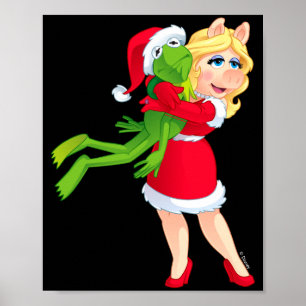 The Muppets Kermit Miss Ggy Christmas  Poster
