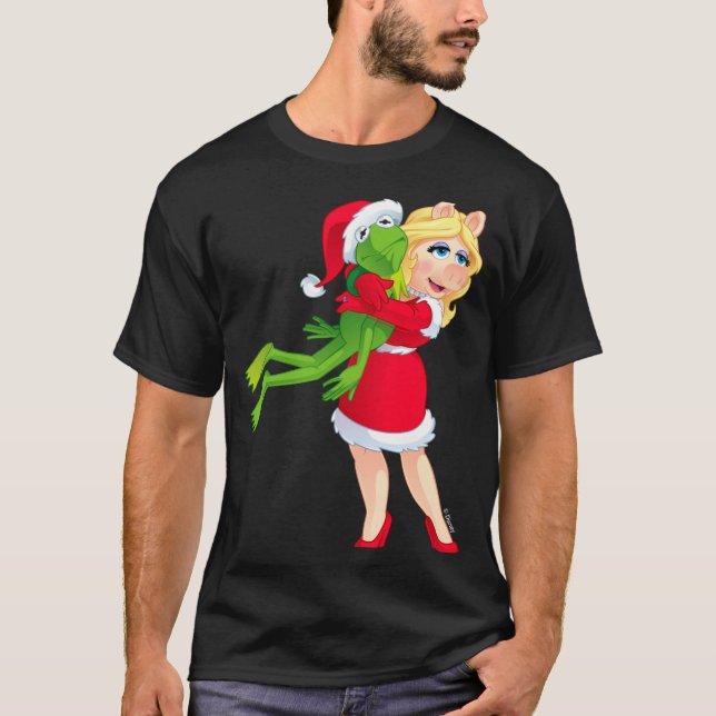 The Muppets Kermit Miss Ggy Christmas  T-Shirt (Front)