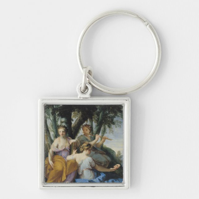 The Muses, Clio, Euterpe and Thalia, c.1652-55 Key Ring (Front)