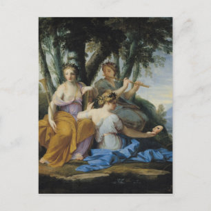 The Muses, Clio, Euterpe and Thalia, c.1652-55 Postcard
