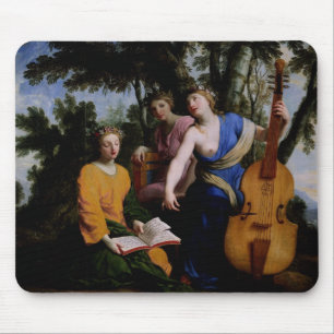 The Muses Melpomene, Erato and Polymnia, 1652-55 Mouse Mat