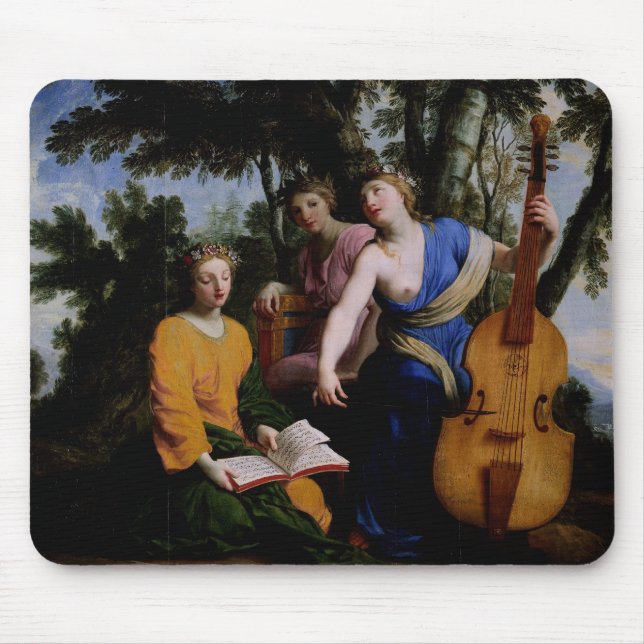The Muses Melpomene, Erato and Polymnia, 1652-55 Mouse Mat (Front)