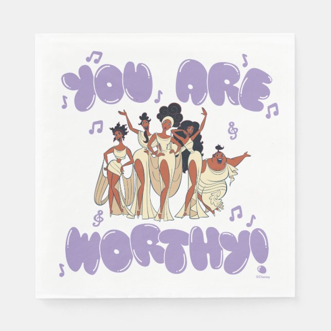 The Muses - You Are Worthy Napkins (Front)