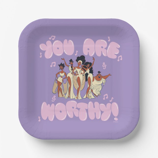 The Muses - You Are Worthy Paper Plates (Front)