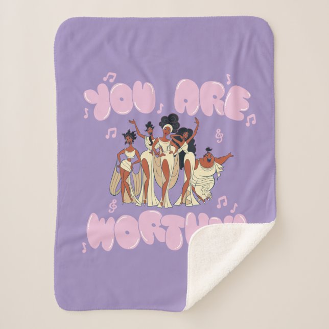The Muses - You Are Worthy Sherpa Blanket (Front)