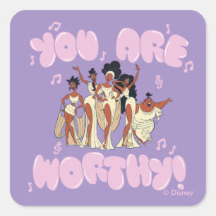 The Muses - You Are Worthy Square Sticker