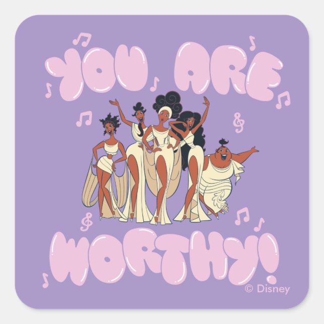 The Muses - You Are Worthy Square Sticker (Front)