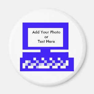 The MUSEUM Artist Series Images Computer Blue Magnet
