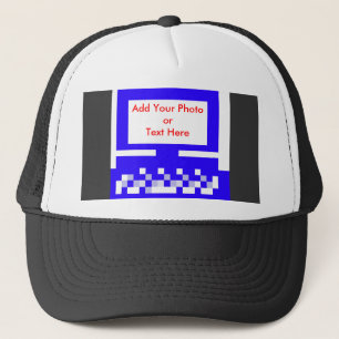 The MUSEUM Artist Series Images Computer Blue Trucker Hat