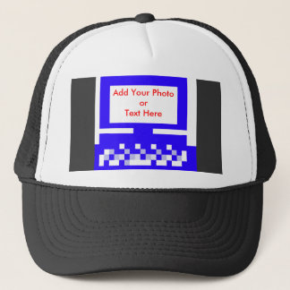 The MUSEUM Artist Series Images Computer Blue Trucker Hat