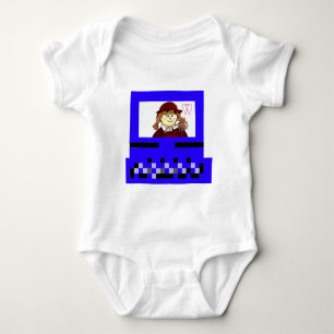 The MUSEUM Artist Series Images Computer StrawGirl Baby Bodysuit