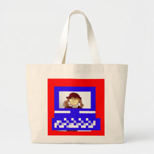 The MUSEUM Artist Series Images Computer StrawGirl Large Tote Bag