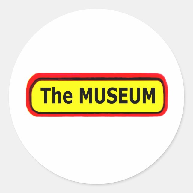 The MUSEUM Logo The MUSEUM Zazzle Classic Round Sticker (Front)