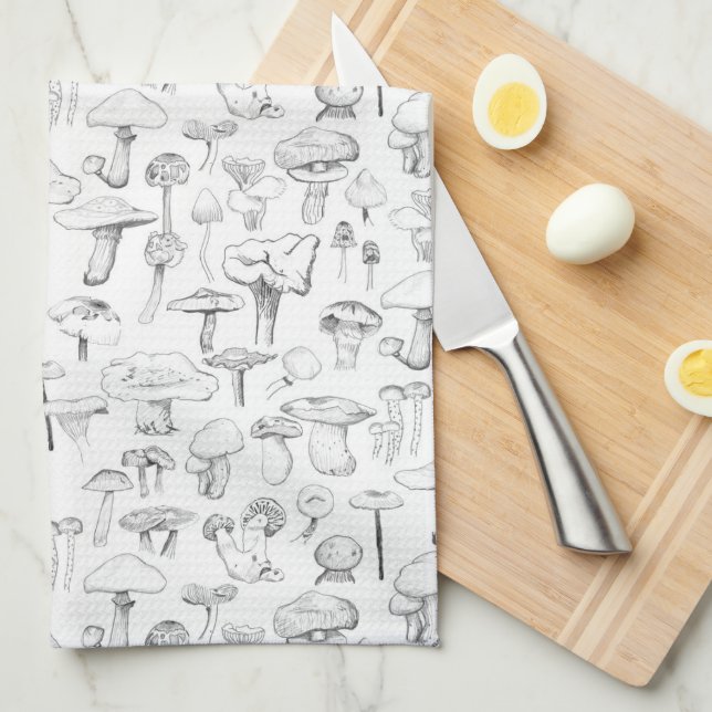 The Mushroom Gang Tea Towel (Quarter Fold)