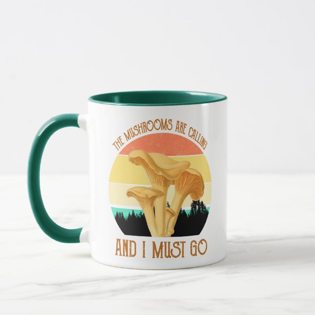The Mushrooms Are Calling, And I Must Go Mug (Left)