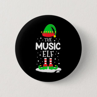 The Music Elf Christmas Family Matching PJs Cute 6 Cm Round Badge