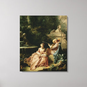 The Music Lesson, 1749 Canvas Print
