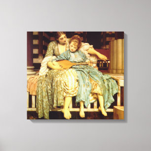 The Music Lesson by Frederic Leighton Canvas Print