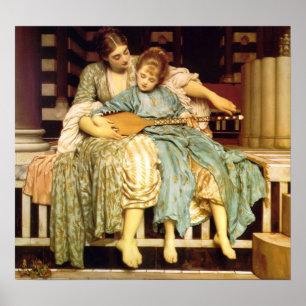 The Music Lesson by Frederic Leighton Poster