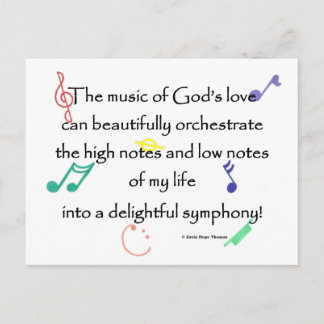 the music of God's love Postcard