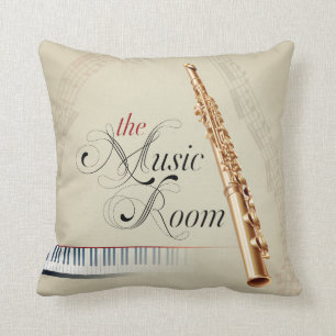 The Music Room Flute Pillow